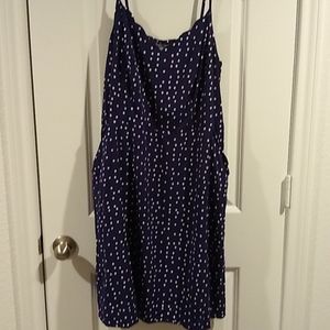 Navy polka dot dress